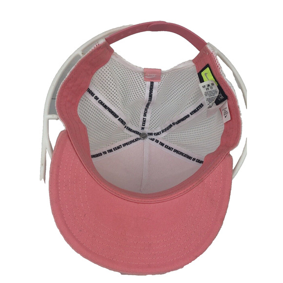 Vintage Nike Snapback Truckers Hat Mesh Back Block Letters Pink Cap #56323 Nice - Picture 7 of 12